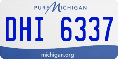 MI license plate DHI6337