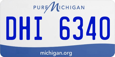 MI license plate DHI6340