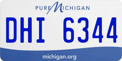 MI license plate DHI6344