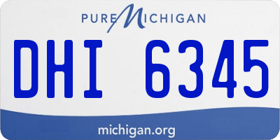 MI license plate DHI6345