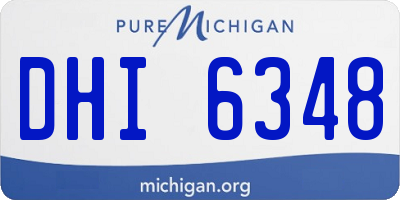 MI license plate DHI6348