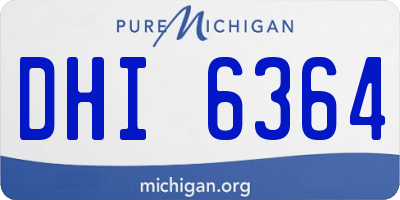 MI license plate DHI6364