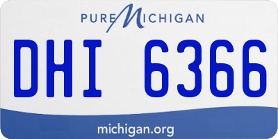 MI license plate DHI6366