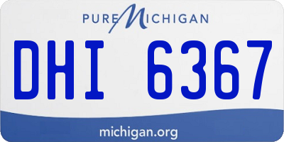 MI license plate DHI6367