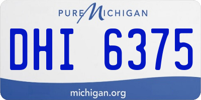 MI license plate DHI6375