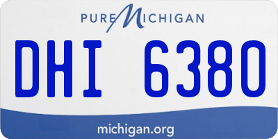 MI license plate DHI6380