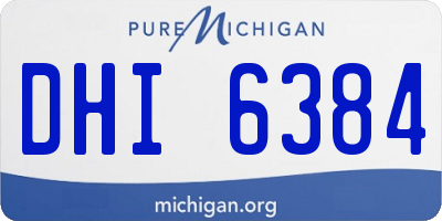 MI license plate DHI6384