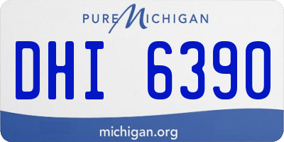 MI license plate DHI6390