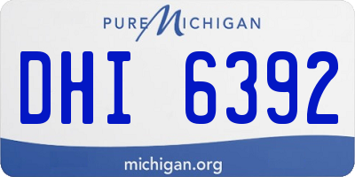 MI license plate DHI6392