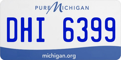 MI license plate DHI6399