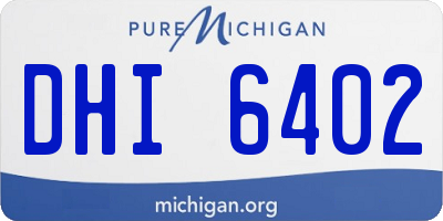 MI license plate DHI6402