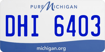 MI license plate DHI6403