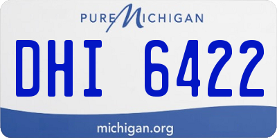 MI license plate DHI6422