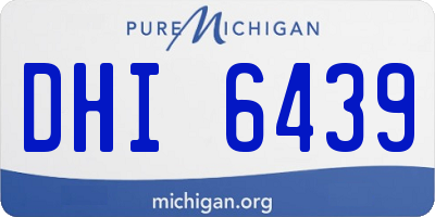 MI license plate DHI6439