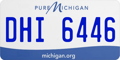 MI license plate DHI6446