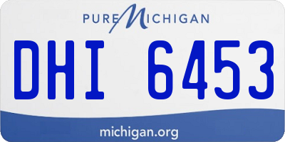 MI license plate DHI6453