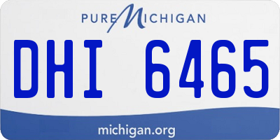 MI license plate DHI6465