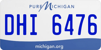 MI license plate DHI6476