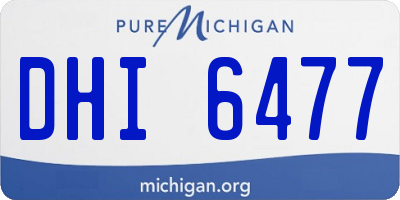 MI license plate DHI6477