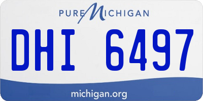 MI license plate DHI6497