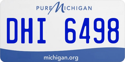 MI license plate DHI6498