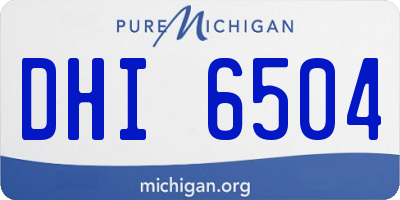 MI license plate DHI6504