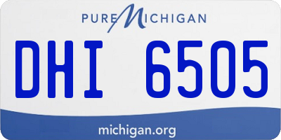 MI license plate DHI6505