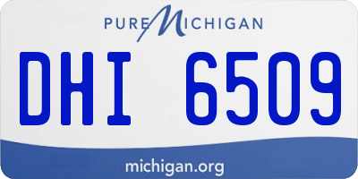 MI license plate DHI6509