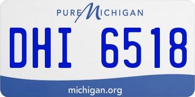 MI license plate DHI6518
