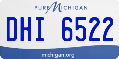 MI license plate DHI6522