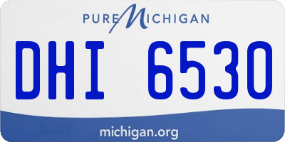 MI license plate DHI6530