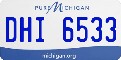 MI license plate DHI6533