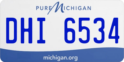 MI license plate DHI6534