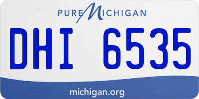 MI license plate DHI6535