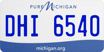 MI license plate DHI6540