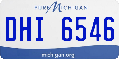 MI license plate DHI6546