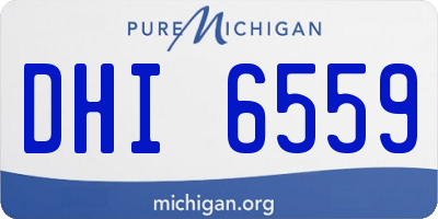 MI license plate DHI6559