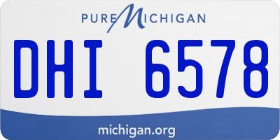 MI license plate DHI6578