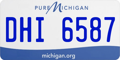 MI license plate DHI6587