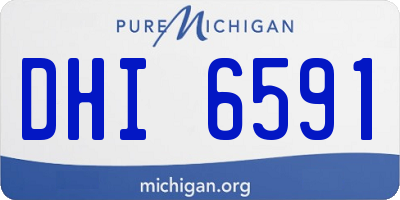 MI license plate DHI6591