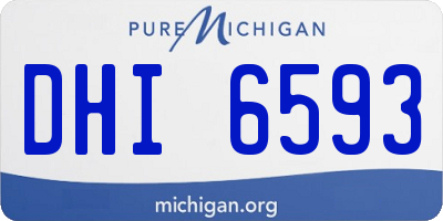 MI license plate DHI6593