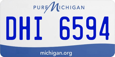 MI license plate DHI6594