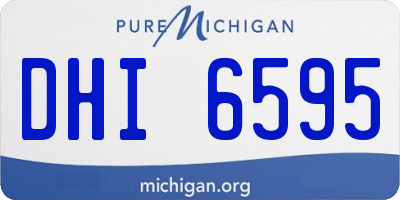 MI license plate DHI6595