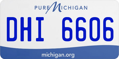 MI license plate DHI6606