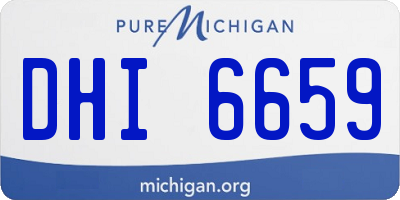 MI license plate DHI6659