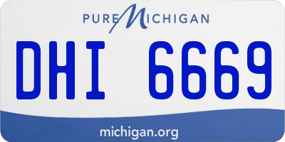 MI license plate DHI6669