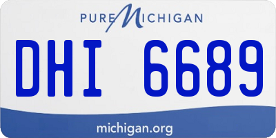 MI license plate DHI6689