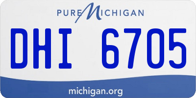 MI license plate DHI6705