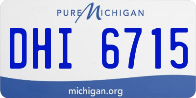 MI license plate DHI6715