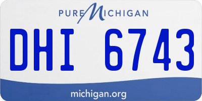 MI license plate DHI6743